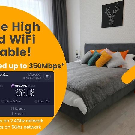 Comfy 2 Room Apartment - Free Parking - 350Mbps Wifi - Netflix Каунас Экстерьер фото