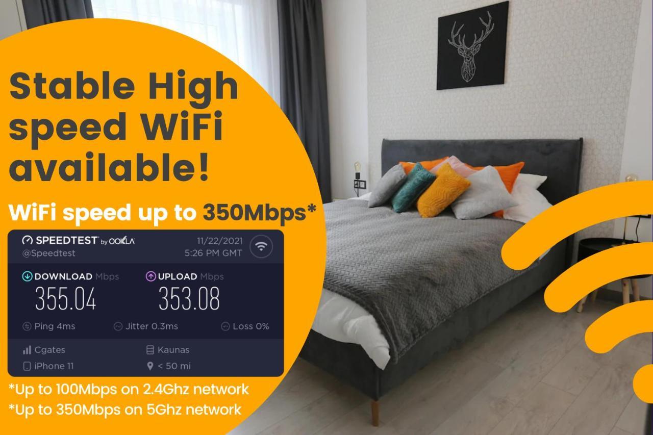 Comfy 2 Room Apartment - Free Parking - 350Mbps Wifi - Netflix Каунас Экстерьер фото